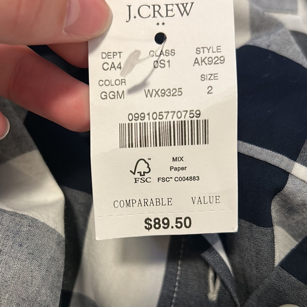 J Crew Long-sleeve Plaid Dress - Picture 5 of 5